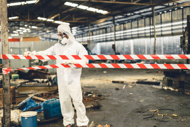 Professional Sewage Cleanup technician working in Frederick, MD